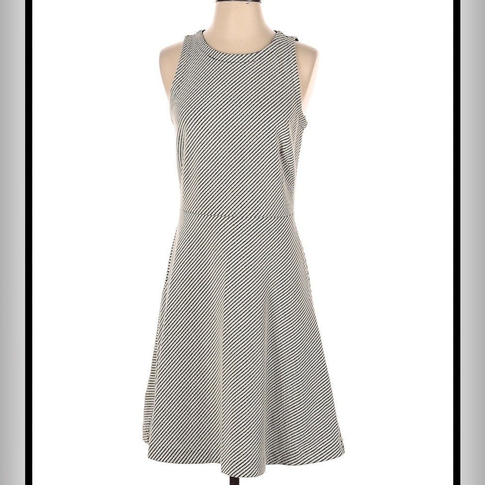 Ann Taylor LOFT
Beige Striped Classic Fit & Flare Dress